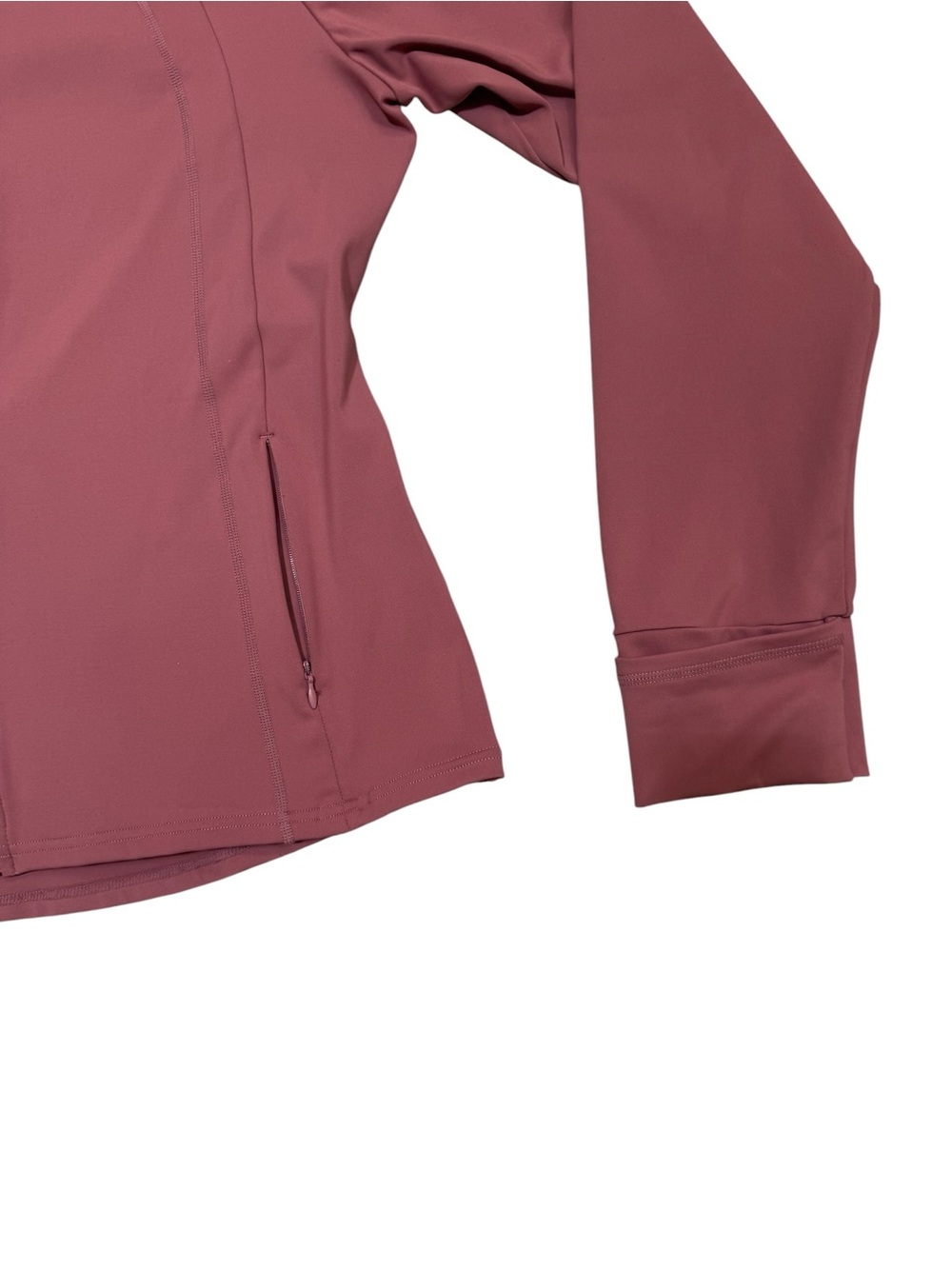 PinsPark Salmon Pink Athletic Zip Jacket Thumbholes XXL Activewear Stretch NWOT - Picture 7 of 8
